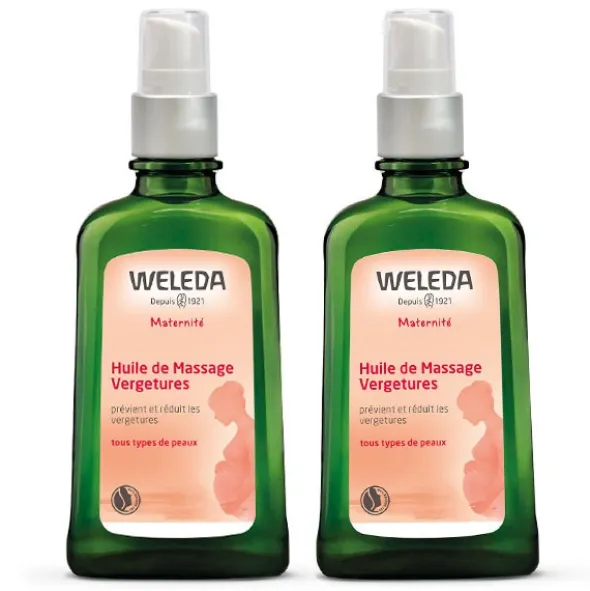 Weleda huile de massage vergetures Bio flacon-pompe