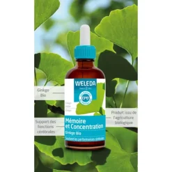 Weleda Mémoire et Concentration Gingko Bio