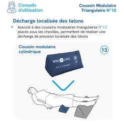 Winncare coussin de positionnement modulaire triangulaire