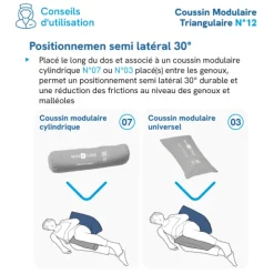 Winncare coussin de positionnement modulaire triangulaire