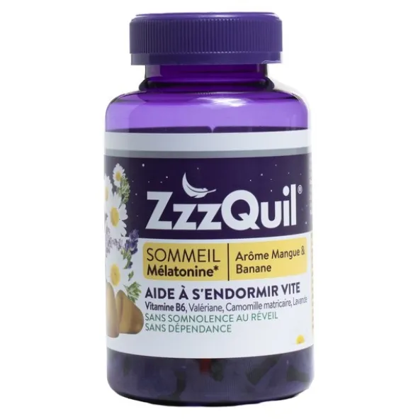 ZzzQuil Sommeil gummies Mangue banane