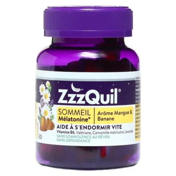 ZzzQuil Sommeil gummies Mangue banane